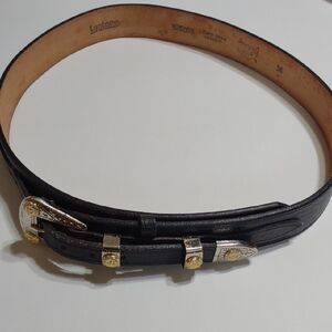 Black Belt with Silver and Gold Details